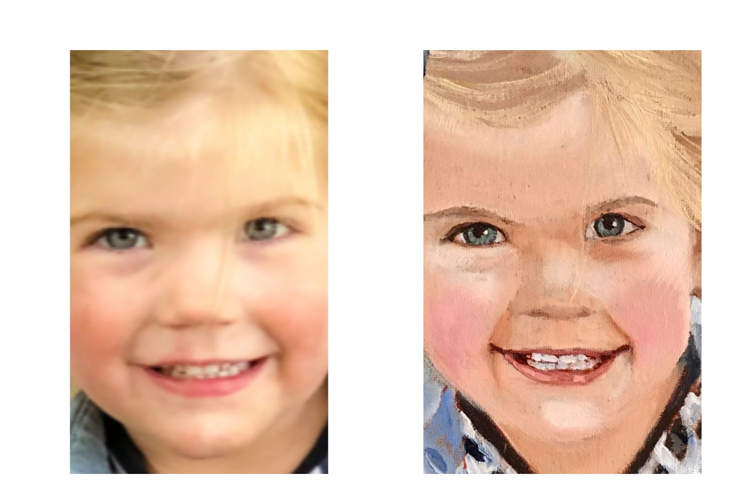 broer en zus olieverfportret
